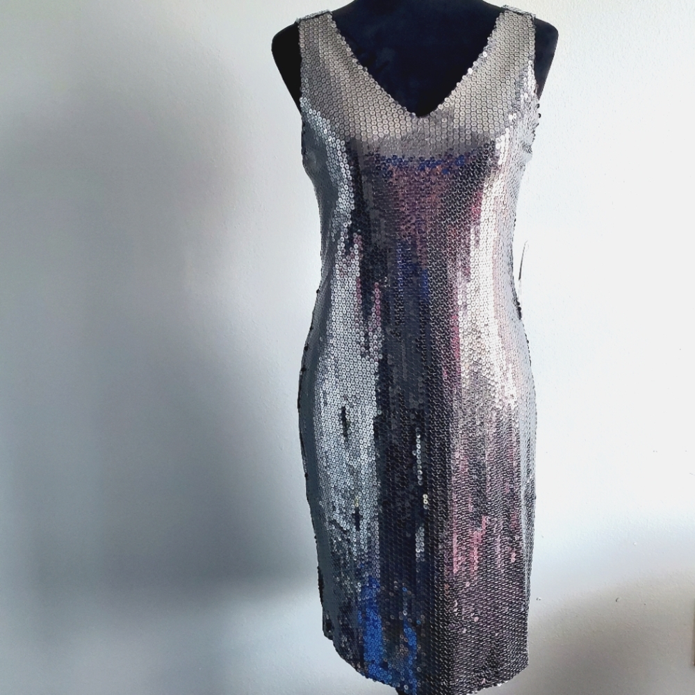Carmen Mark Valvo Sequin Dress